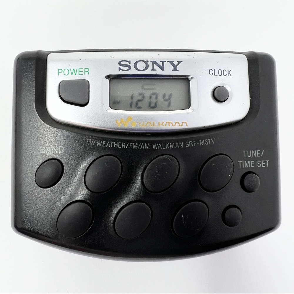 Sony Walkman  Portable Digital Radio TV Weather FM AM Black Silver